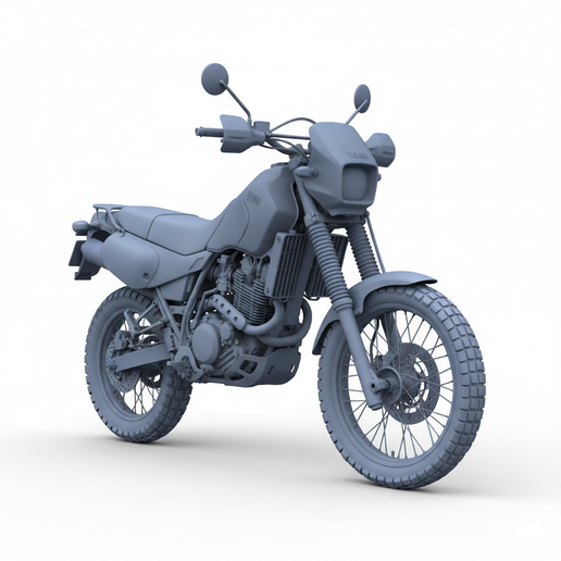 Yamaha XT600 motorcycle miniature, motorcycle gift STL, bobber motorcycle STL, custom bike STL, custom exhaust motorcycle STL, motorcycle display model, motorcycle lamp STL, electric motorcycle STL, FDM friendly motorcycle, post apocalyptic motorcycle, mo