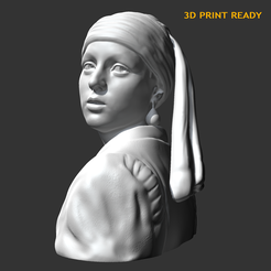 01.png Archivo STL Modelo de impresión en 3D de la chica con un pendiente de perla・Modelo para descargar y imprimir en 3D, sangho