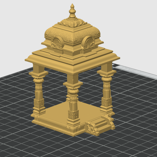 Screenshot-2026-06-07-170530.png Golden Temple mandapam 3MF & STL | Traditional Decorative Shrine | God's Place | Hindu Pooja room
