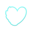 1.png Floral Heart Cookie Cutter with Stamp | STL File