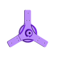 CVAWT-MainHubV7.STL Free STL file Modified Vertical Axis Wind Turbine (1/4" Motor Shaft)・Design to download and 3D print