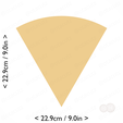 1-6_of_pie~9in-cm-inch-cookie.png Slice (1∕6) of Pie Cookie Cutter 9in / 22.9cm