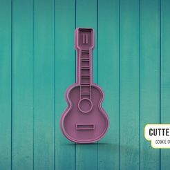 guitarra.jpg Fichier STL Découpeur de biscuits en forme de guitare acoustique・Modèle pour imprimante 3D à télécharger