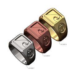 Anchor-wave-square-signet-ring-size7-8-9-00.jpg Archivo STL Wave and anchor sider signet ring US sizes 7 8 9 3D print model・Diseño imprimible en 3D para descargar