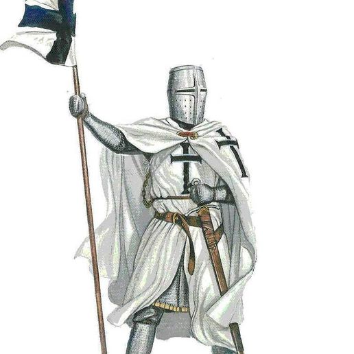 Figurine Chevalier Teutonique 75mm Peinte à La Main - Art - Medieval Forge