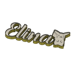 Elina-v2.png Descargar archivo Elina Pika Lámpara Led • Objeto imprimible en 3D, Sinail