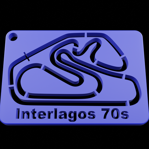 inter01.png Free 3D file Track Formula 1 keychains Interlagos Print 3d・3D printer model to download, MCS3d