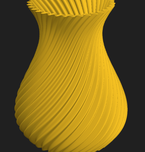 Vase ondulé twist 3D model