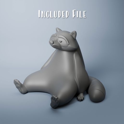 🦝 Unimpressed lazy Raccoon for FDM and Resin printing・ STL File for 3D ...