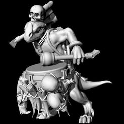 ger-ajz-skink-drummer-02.jpg Archivo STL Saurian Skinks - Command Group Drumer・Objeto imprimible en 3D para descargar