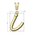 I-lower-case-wire-3d-letter-pendant-charm-05.jpg Ich Brief anfängliche 3d Kleinbuchstaben Draht Anhänger Charme Bügel 3D-Druck Modell