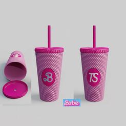 B=QQUMBLRa.jpg Barbie Tumbler Reusable printable stl