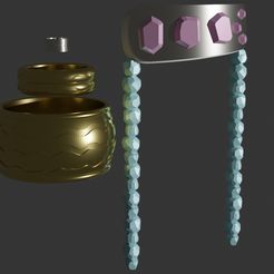 Tengen-Uzui-Full-Render.jpg 3D-Datei Dämonenjäger - Tengen Uzui - Stirnband - Armband - Armband - Ring・3D-druckbare Vorlage zum herunterladen, IntentionalDraw