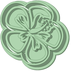 Flor_e.png STL-Datei Beach flower 30mm cookie cutter・Vorlage für 3D-Druck zum herunterladen