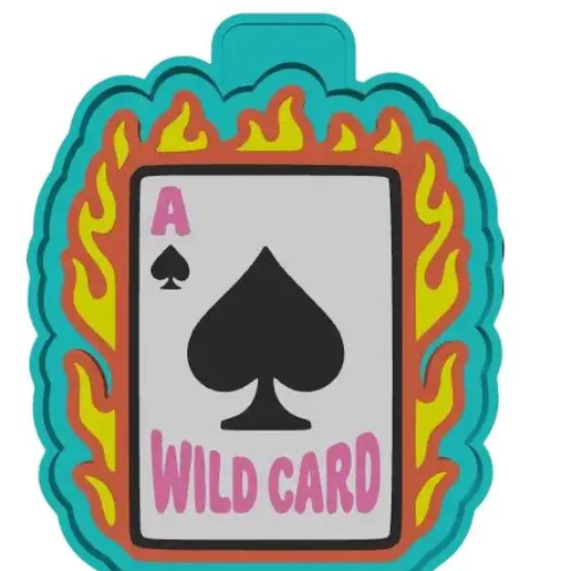 WILD CARD WITH FLAMES FRESHIE STL