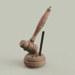 3.jpg Fichier STL gratuit CRAYON MARTEAU DU JUGE・Design pour impression 3D à télécharger