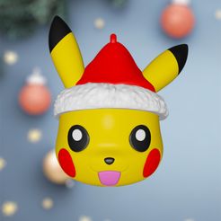 PhotoRoom_20231118_023020.jpg Multicolor Pikachu Christmas Ornament