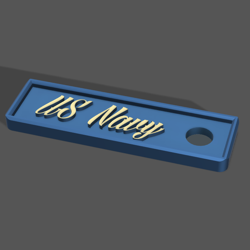 US Navy Keychain 3D model