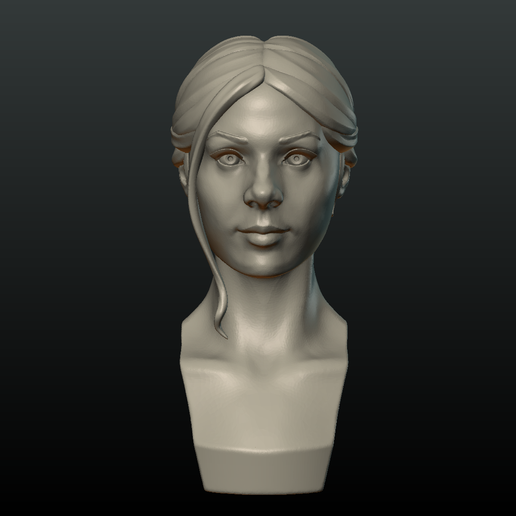Girl_Head_I-0002.png Download OBJ file Girls Head • Model to 3D print, Skazok