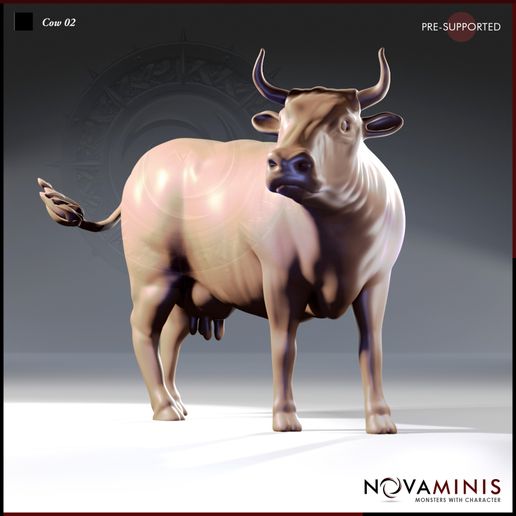 🐄 Cow 02・ 3D File for 3D printing・Cults