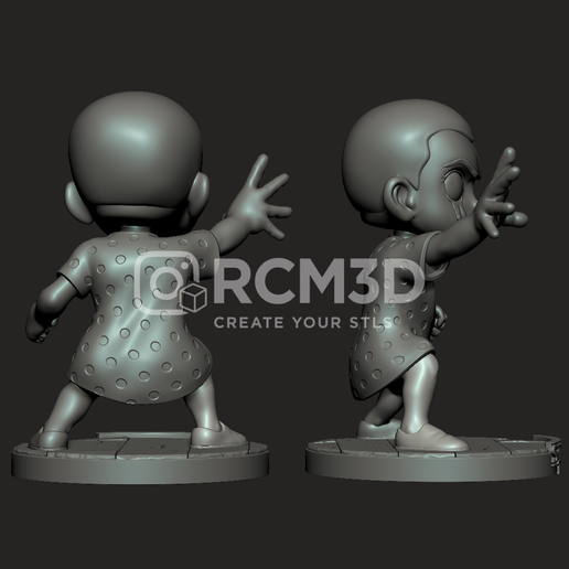🤓 Eleven Stranger things chibi statue・ STL File for 3D printing・Cults