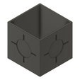 Companion-Cube-cube-bottom.png Portal Companion Cube - Easy to Print / No Painting