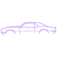 Chevrolet Camaro 1968 Wing.stl Camaro Multipack Silhouette Wall Art