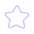 star 3.5in.stl 5 sizes - Classic Star Cookie Cutter for Space Sets and More - SHARP cutting edges!