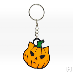 BrelokHaloweenCat.png Fichier STL Porte-clés Citrouille Haloween・Design pour imprimante 3D à télécharger