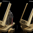 Preview01.png Star Wars Phone Holder - Darth Vader and Baby Yoda - 2 for 1 3D print model