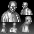 PopeJohnPaul_II_7.jpg Pope John Paul II portrait 3d model STL file printable