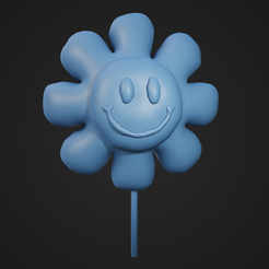 Happy-Daisy_1.png Archivo STL Dibujos animados Puffy Happy Daisy・Modelo para descargar y imprimir en 3D