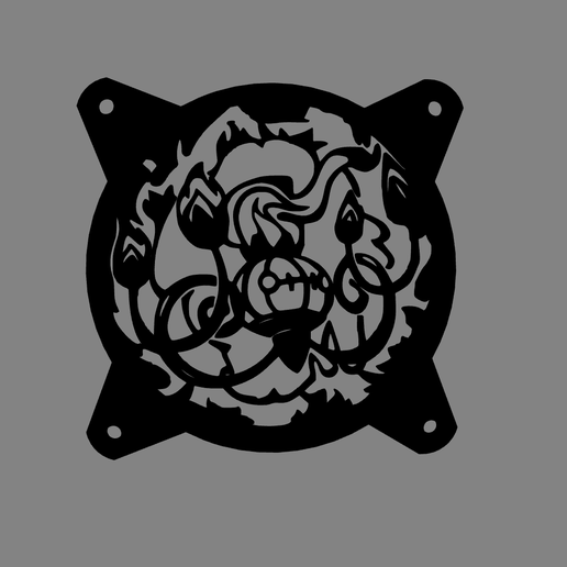 Chandelure Cooler fan grill 120mm / protector ventilador pc fanart