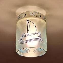Abat-Jour_Bateau_Allumé.png Fichier STL gratuit Abat-jour Bateau・Design pour impression 3D à télécharger