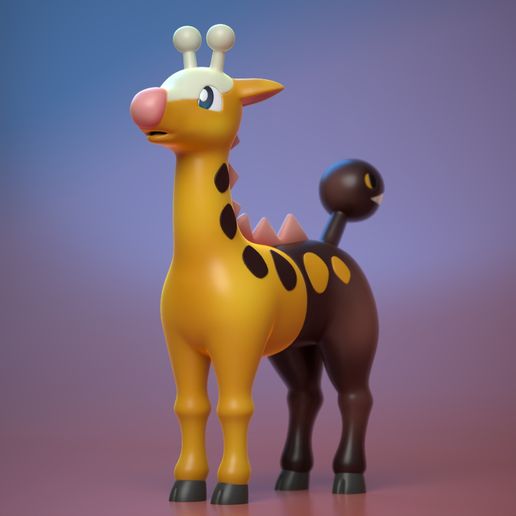 High Quality Girafarig Miniature - 3D Printable STL Model For Tabletop Gaming and Display 3D model preview