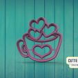 Taza-M3.jpg Fichier STL Coupe avec coeurs Coupe avec coeurs Cookie Cutter M3・Design imprimable en 3D à télécharger