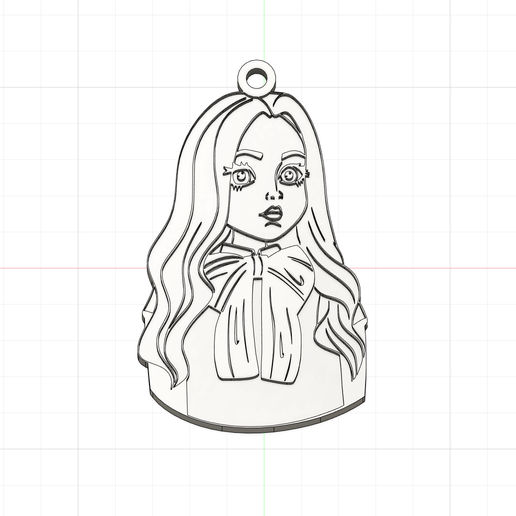 Megan Doll Keychain - Megan 2.0 3D model