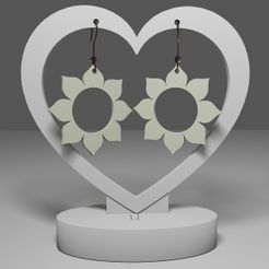r201.jpg STL file Earrings 201- Flowers・Design to download and 3D print