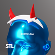 6.png 3D file ZERO TWO Headpiece - STL - 3D Files - Darling In The Franxx・Template to download and 3D print