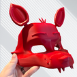 Foxy1.png Foxy/Foxybro Mask 3D Print File Inspired by Five Nights at Freddy's | STL for Cosplay