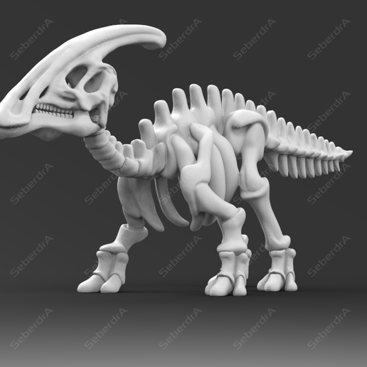 p01.png Niedlicher Apatosaurus Skelett STL