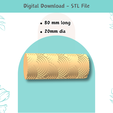 rainbow-texture-roller-2.png Rainbow Texture Roller Digital STL File for Polymer Clay | DIY Jewelry and Cookie Making Tool