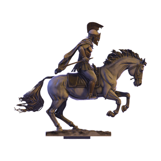 016.png HighPoly Древний воин на резвом скакуне
