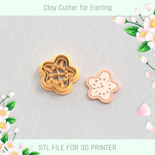 Flower Clock Clay Cutter