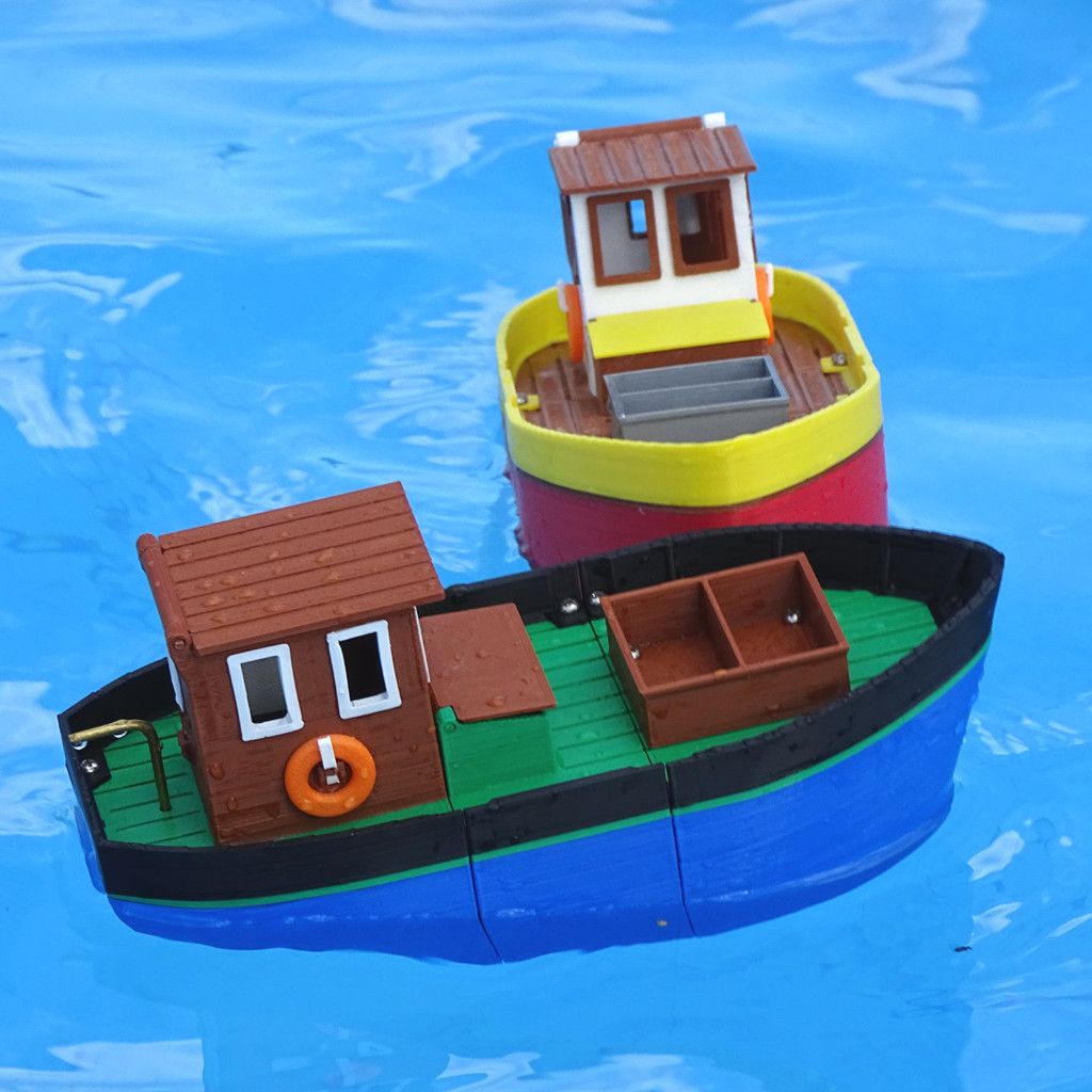 Preview5.jpg Free 3D file Small fishing boat - floating toy for kids・3D printable model to download, Printed-Toys