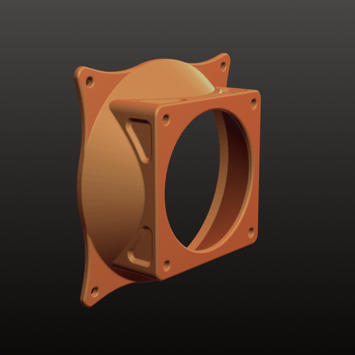 Fan Adapter 120mm to 80mm - Print-in-Place 3D model