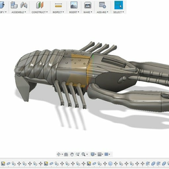 F360.PNG STL-Datei Craw Mold for Silicone Soft Bait kostenlos herunterladen • Design zum 3D-Drucken, vjf3
