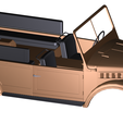 02.png STL file GAZ 69 body fit on Traxxas TRX-4 chassis・3D printer model to download