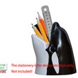 Orca-Pen-Holder-color-15-1.jpg Orca whale killer whale hollow pen holder 3D printable model