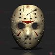001d.jpg Jason Voorhees Mask - Friday 13th movie 2019 - Horror Halloween Mask 3D print model